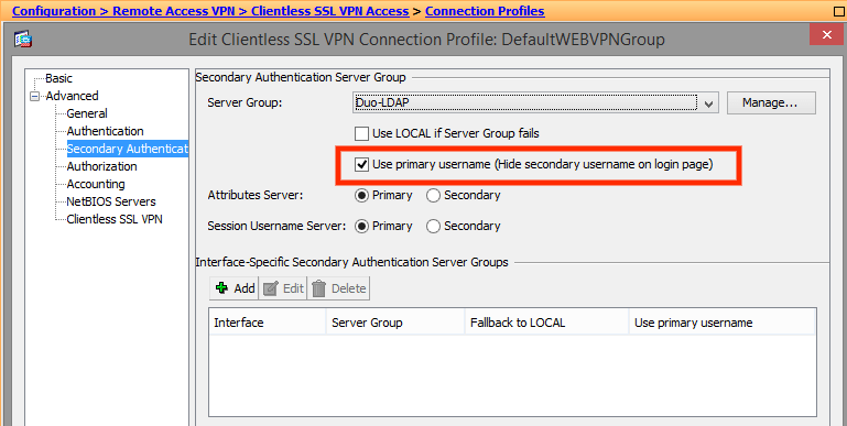 Why Do I See A Secondary Username Field On My Cisco Asa Login Page 